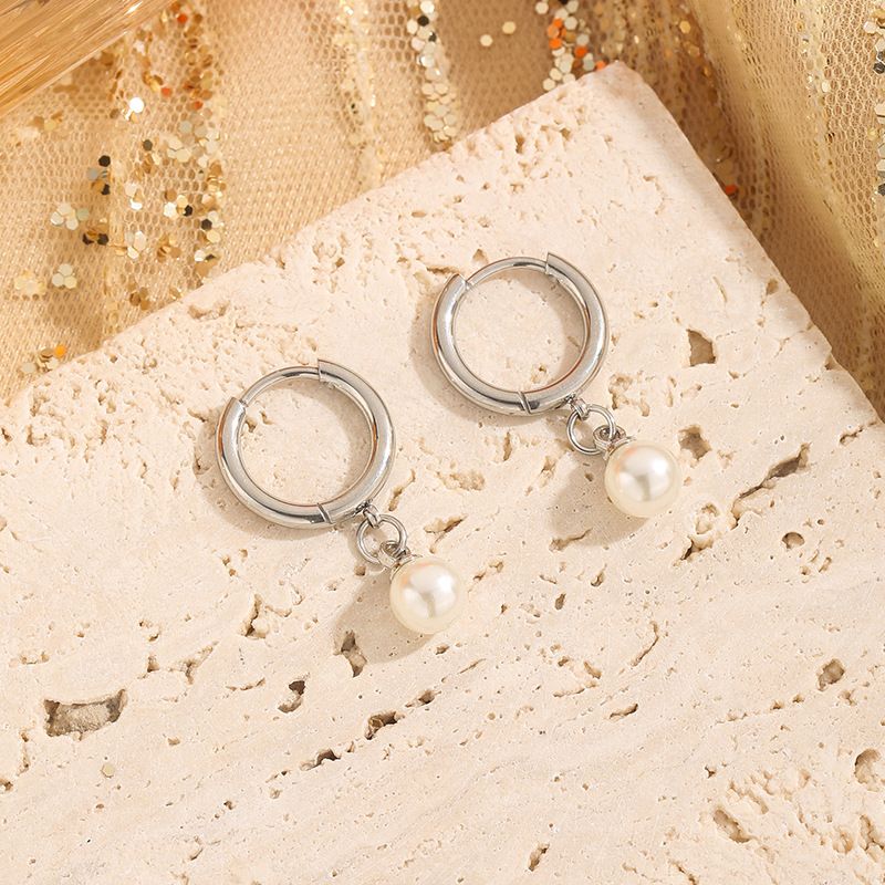 Orecchini di perle Hongdou - Orecchini di lusso francesi (placcati in oro 18 carati, con clip e forati)_voghion.com