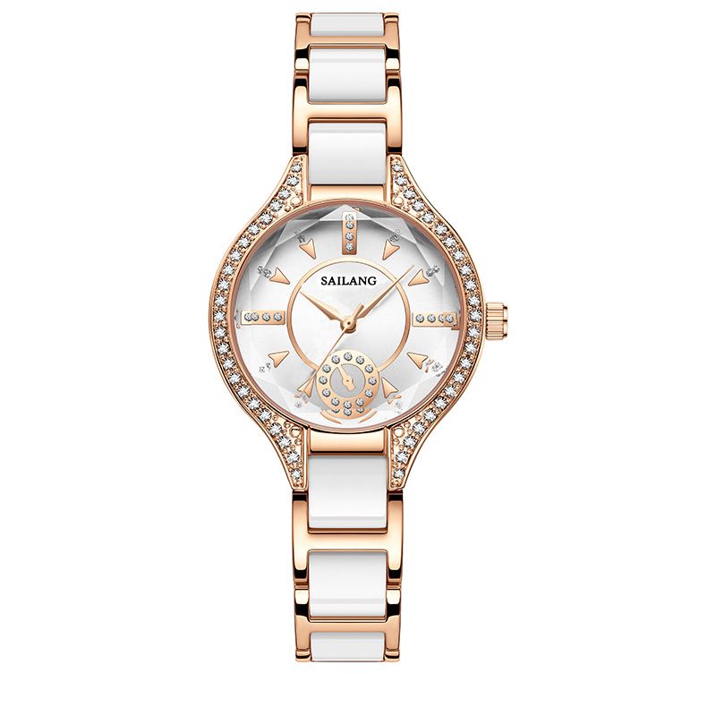 Nuovo orologio di vendita caldo Orologio da donna Sailang Orologio in ceramica impermeabile Orologio al quarzo transfrontaliero_voghion.com