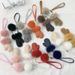 Portachiavi in pelliccia sintetica - Grazioso accessorio fatto a mano in stile coreano, color pastello, per borse, chiavi e decorazioni per auto_voghion.com