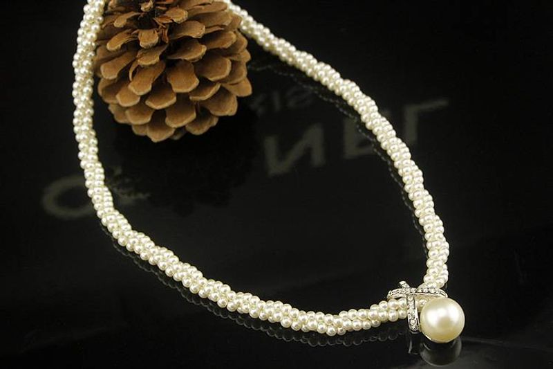 Korte sleutelbeenketting dames alles met parelkettingen temperament accessoires_voghion.com