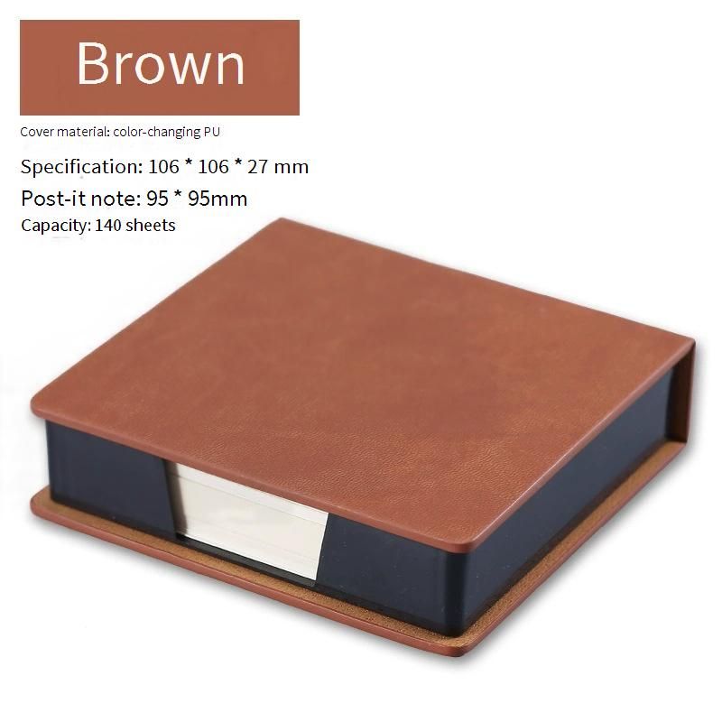 Multifunctional PU Sticky Notes Holder Organizer For Office Desk, Business Stationery, Memo Pad, Notebook Accessories_voghion.com