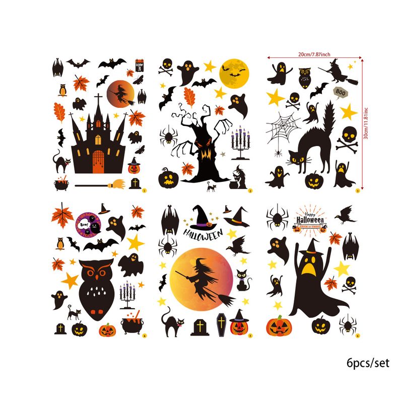 117pcs AFH1136 haunted house Halloween wall bat stickers_voghion.com