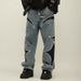 Herrenbekleidung Hiphop Patchwork Kontrast Jeans Herren Lose Trendy Gerade Casual Wischhose_voghion.com