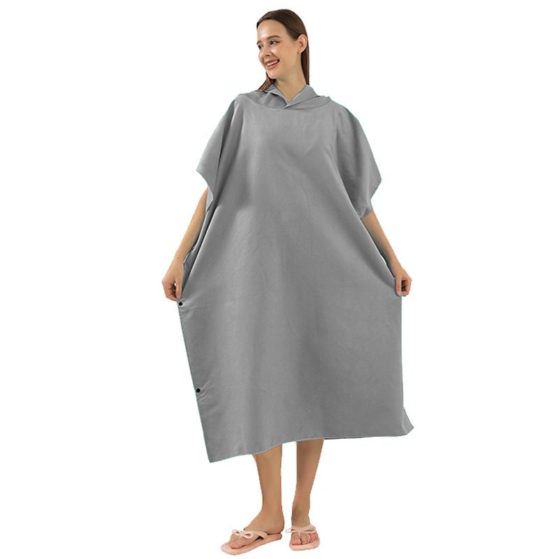Ultra-Fine Fiber Quick-Dry Changing Robe – 32S High-Density Microfiber, 32 Colors, S/M/L/XL Sizes With UPF30+ Protection_voghion.com