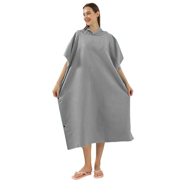 Ultra-Fine Fiber Quick-Dry Changing Robe – 32S High-Density Microfiber, 32 Colors, S/M/L/XL Sizes With UPF30+ Protection_voghion.com