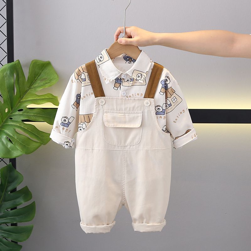Erkek çocuk stili erkek kız çocukları, bebekler için şık ilkbahar ve sonbahar kıyafetleri, yeni kıyafetler, çocuk günlük tulum takımı_voghion.com