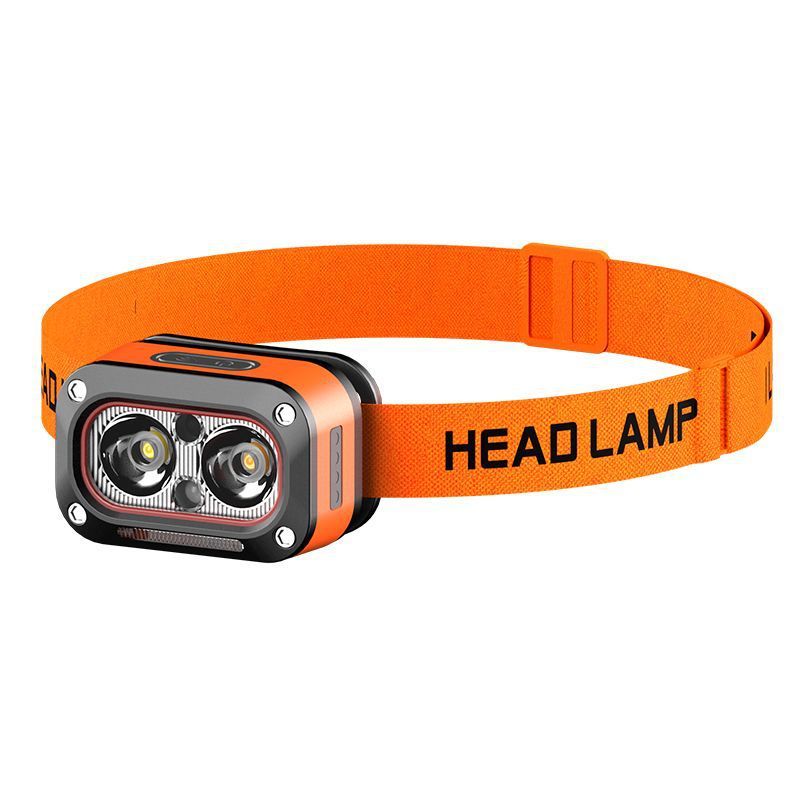 strong light dual light source LED headlamp wave sensor multi function USB charging head mounted work light_voghion.com