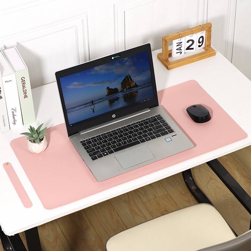 Mouse Mat With Leather And Non-Slip Suede, Multifunctional Office Mouse Mat, Laptop Desk Mat, Table Protector Pad For Office/Home Office (80 X 40 Cm)_voghion.com