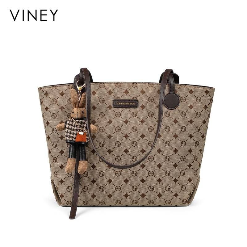 VINEY Bag Bayan 2025 Yeni Tote Çanta Kanvas Çanta Kadın Çantası Büyük Kapasiteli Moda Seyahat Omuz Çantası_voghion.com