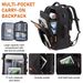 Durable Water-Resistant Unisex Laptop Backpack With Spacious Compartment For Travel & Work, 16-Inch Laptop Compatible Multi-piece Storage Bag_voghion.com