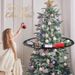 Train électrique son et lumière peut accrocher l'arbre de Noël voiture de piste de Noël jouet cadeau de train de Noël_voghion.com