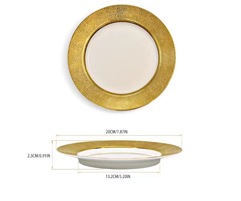 Opulent Gold - Trimmed Dinnerware Set, Designed For High - End Home Decor & Entertaining_voghion.com