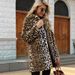 Women's Clothing Oversized Leopard Print Faux Fur Coat - Long Plush Jacket With Deep Pockets & Dramatic Sleeves_voghion.com