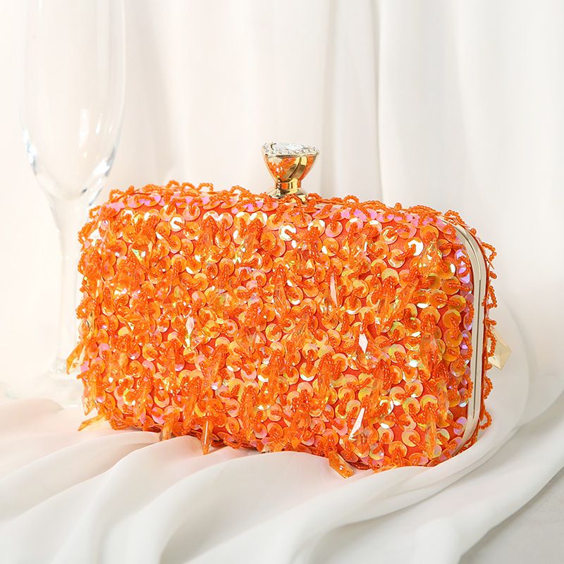 Håndlaget kveldsveske med perler til kvinner - Elegant clutch til middag og bankett (tilbehør til selskapskjole)_voghion.com