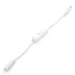 In-Line Power Switch ON/OFF 2.1mmx5.5mm Cable White For Jack Arduino 12-24V In-Line Power Switch ON/OFF 2.1X5.5mm Cable Jack_voghion.com