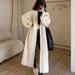 Women's Clothing Knitted Cardigan Loose Coat Top Elegant Oversized Knit Cardigan Women's Longline French Style Open Front Coat - Beige & Camel_voghion.com