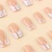 Künstliche Nägel Tragbare Nagelspitzen Europäische Quadratische French Line Nagelaufkleber Einfache Glitzer-Nagelkunst High End_voghion.com