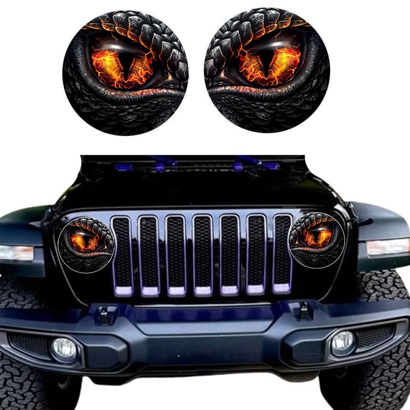 popular Beast Eyes Headlight Decals Pair off road vehicle light stickers_voghion.com