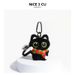 Cute Little Black Cat Backpack Pendant Plush Doll Keychain Car Key Ring Gift For Students Trendy_voghion.com