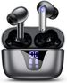 Belaidės ausinės, „Bluetooth“ ausinės, 50 val. grojimo laikas su LED skaitmeniniu ekranu, įkrovimo dėklas, IPX5 vandeniui atsparios ausinės su mikrofonu_voghion.com
