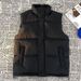 Unisex Fleece-Lined Vest – Winter Workwear Sleeveless Jacket With Utility Pockets (Black, Khaki)_voghion.com