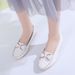 2025 Spring And Autumn New Solid Color Bow Decoration Round Toe Mid-Calf Slip-On Flat Casual Shoes Trend_voghion.com