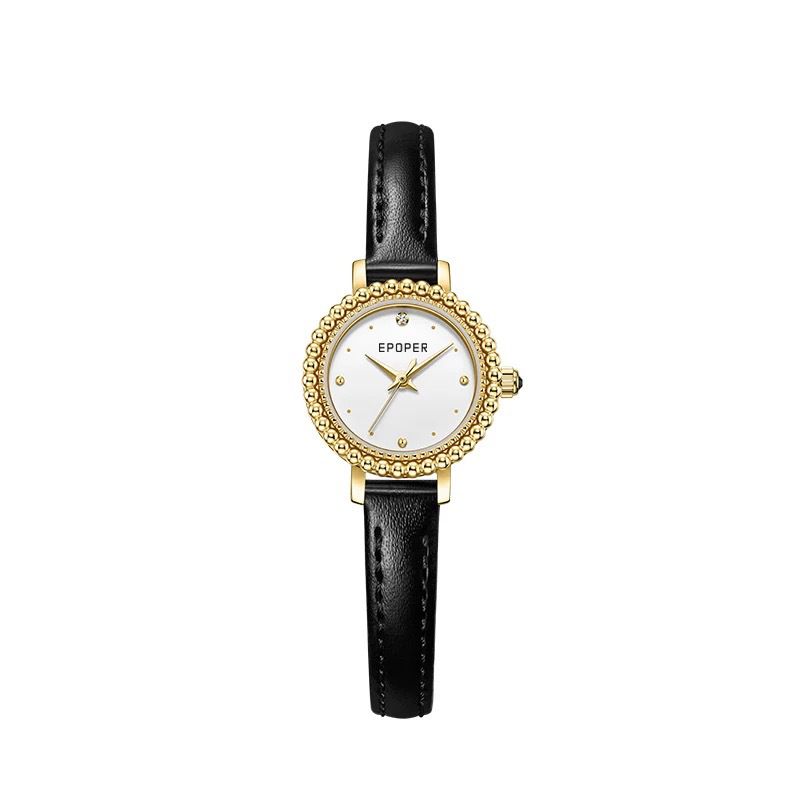 Women's Watches Simple Small Exquisite Fashion Temperament Retro Round Dial Leather Watch Women's High Appearance Level Workplace Style_voghion.com