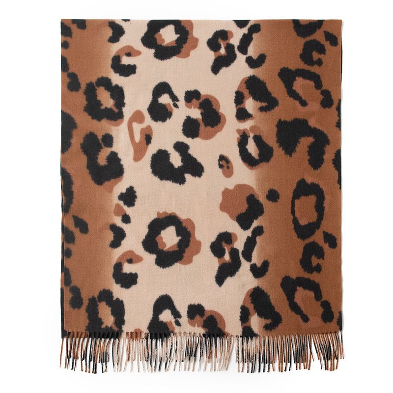 Nuova sciarpa con frange in cashmere con stampa leopardata, morbida e calda, sciarpa da donna di alta qualità_voghion.com