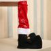 "Christmas Table Leg Covers - Snowflake Design Festive Chair & Bottle Decorations - Soft Non-Woven Fabric Holiday Home Decor_voghion.com