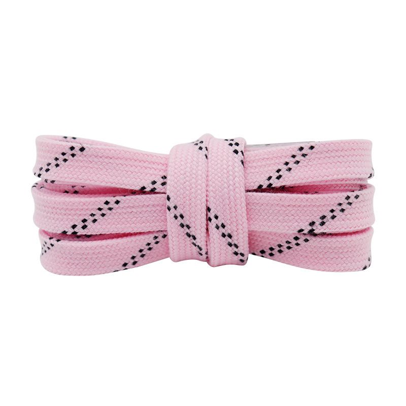 Flat double-layer hockey cotton shoelaces match everything sneakers_voghion.com