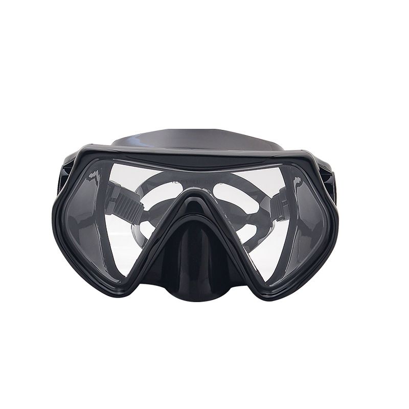 New liquid silicone diving face mask swimming goggles leak proof and comfortable fit snorkeling set large frame mirror_voghion.com