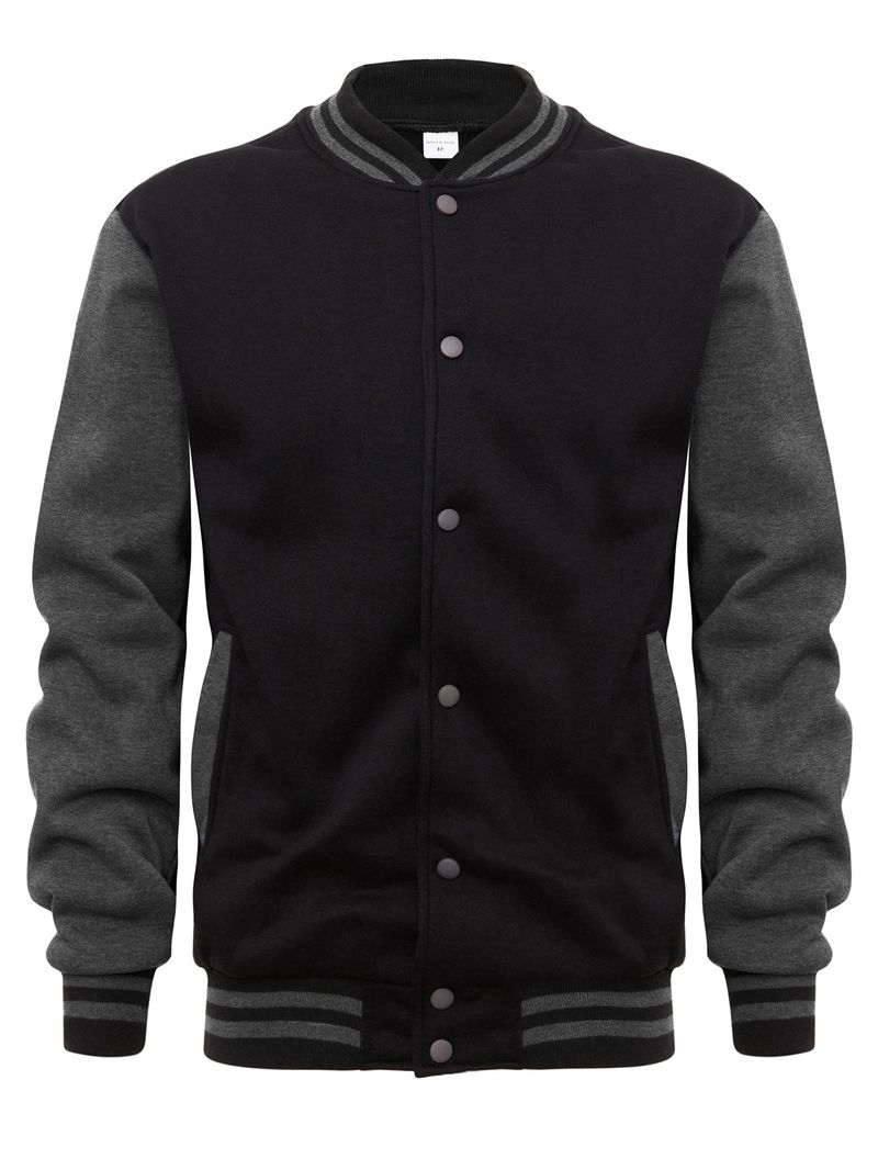 Felpa da uomo più giacca cardigan in velluto con bottoni e cerniera, giacca da baseball casual da uomo_voghion.com