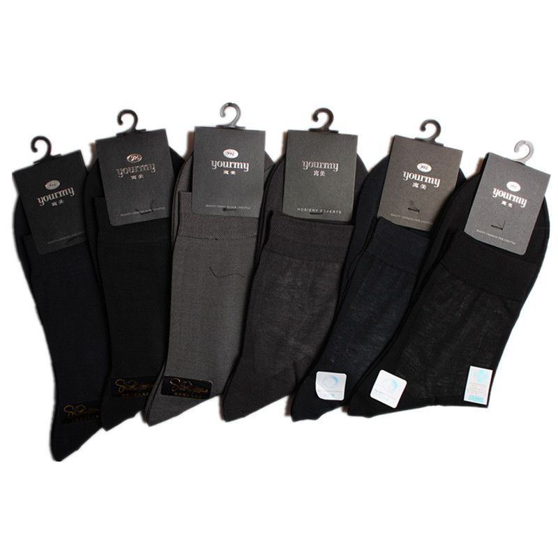 Wumei Spring And Autumn Business Sweat-Absorbent Breathable Formal Suit Men's Socks_voghion.com