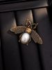 D.M.D/Dimanda Bronze Bee Men's Brooch High-end Temperament Versatile Corsage Insect Pin Suit Accessories_voghion.com