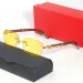Rechteckige Designer-Sonnenbrille für Männer Carter Buffalo Horn Brille Randlos Carti Funky Sun Man Lesebrillenrahmen_voghion.com