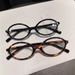 Fashion Korea Retro Oval Frame for Women Lovely Ins No Makeup Plain Y2K Eyewear Cute Decorative Computer Glasses_voghion.com