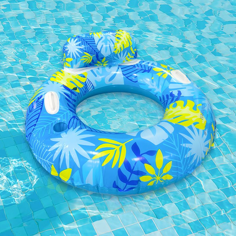 Ryggstöd för utomhusbruk med handtag, dubbelfärgad armhålsring för vuxna, PVC-förtjockad anti-rullning, simring för utomhusbruk_voghion.com