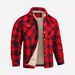 Herrenbekleidung Jacken Langarm Revers Plaid Verdicktes Hemd Herrenjacke_voghion.com