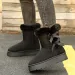 Fleece Lined Thickened Snow Boots With Slip On Design New Winter 2025 Model Thick Sole Furry Opening Bow - Knot Warm And_voghion.com