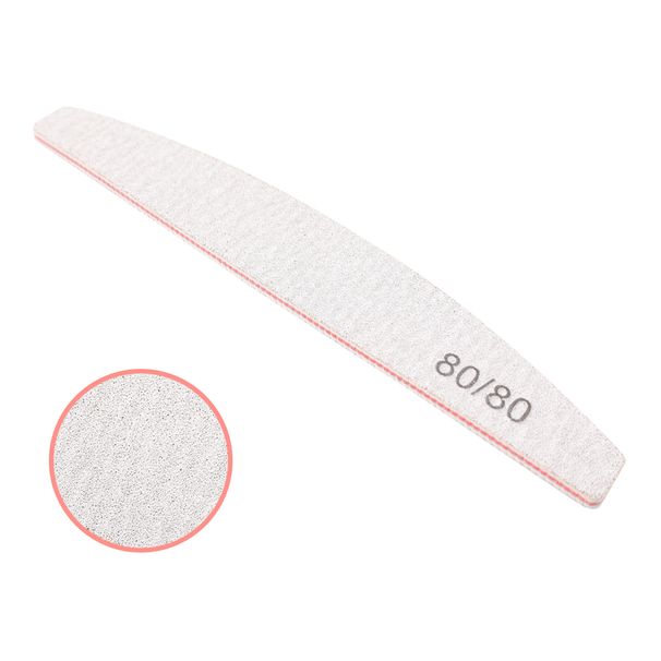 Sides 1Pcs Double Nail File Sandpaper Thick Thick Professional Files for Manicure Half-moon Abrasive Lime           s_voghion.com