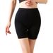 Safety Pants Short Women Stretch Short Leggings Plus Size Solid Color Plus Size_voghion.com