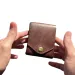 Waterproof Multifunctional Compact Wallet Handmade PU Leather Built-in Pen Slot Front Pocket Wallets Money Clip Travel_voghion.com