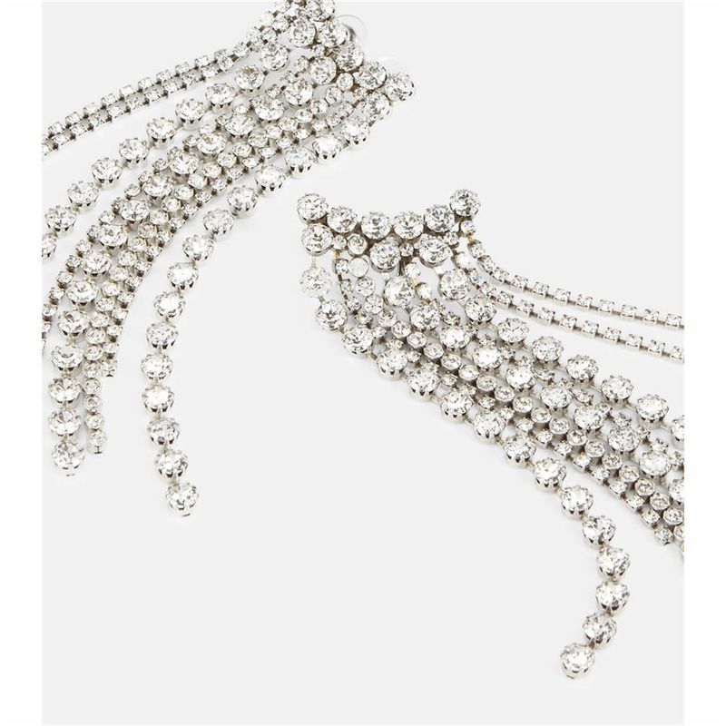 Acessórios de venda quente, strass de borla longa da moda e estilo legal, cheio de brincos de diamante, brinco_voghion.com