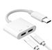 Adaptateur 2 en 1 USB C vers double Type-C, convertisseur et répartiteur audio pour 15 Pro Max et 16 Pro_voghion.com
