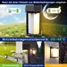 Glitzerlife Solarlampen Für Außen Mit Bewegungsmelder - Solar Wandleuchte Aussen 2 Modi Wasserdichte 3000K Warmweiß LED Aussenlampe Für Hof Stufen Haustür Garten_voghion.com