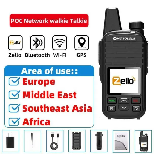 better Quality MOTOLOLA 2G 3G 4G Zello POC Handheld Walkie Talkie Android WiFi PTT Global 5000km Coverage F250930_voghion.com