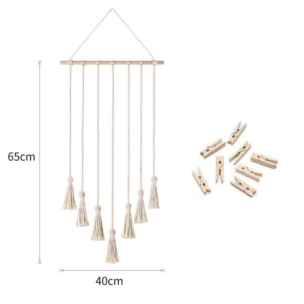 Nordic Instagram Photo Folder, Handmade Weaving Decoration Storage Tapestry, Home Hanging Photo Rack, Wall Hanging_voghion.com