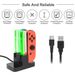 Nintend Schalter 4 Controller Ladegerät LED Anzeige Lade Dock Station für Nitendo Schalter Nintendoswitch NS OLED Zubehör_voghion.com