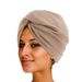 Copricapo intrecciato con turbante incrociato in morbido cotone - Elegante copricapo arabo boho per uomini e donne_voghion.com