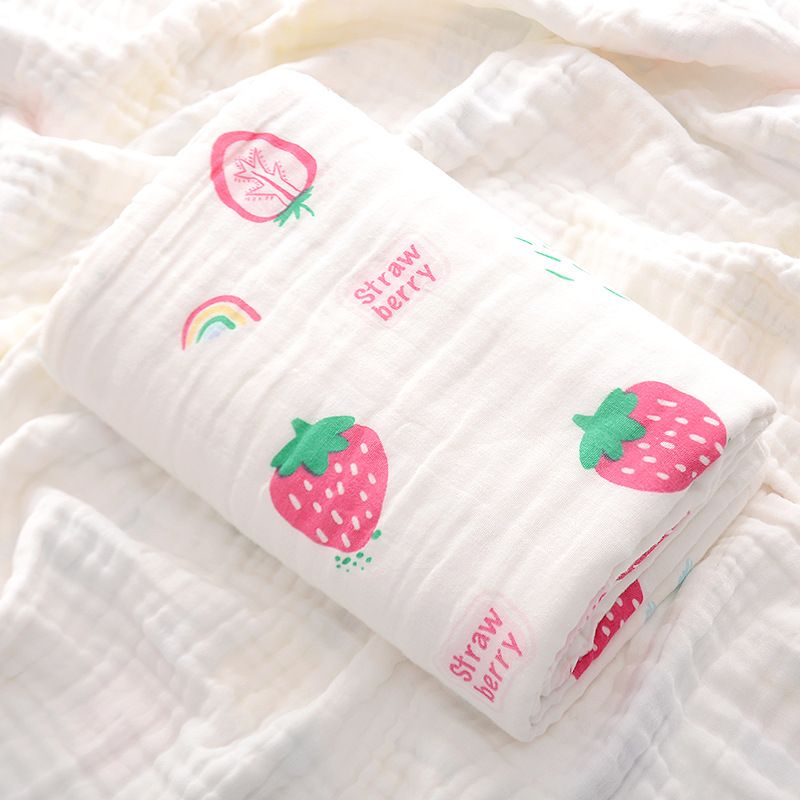Katoenen babybadhanddoek jongens meisjes handdoek deken voor pasgeboren baby badjas 4 lagen gaas washandje baby inbakeren_voghion.com